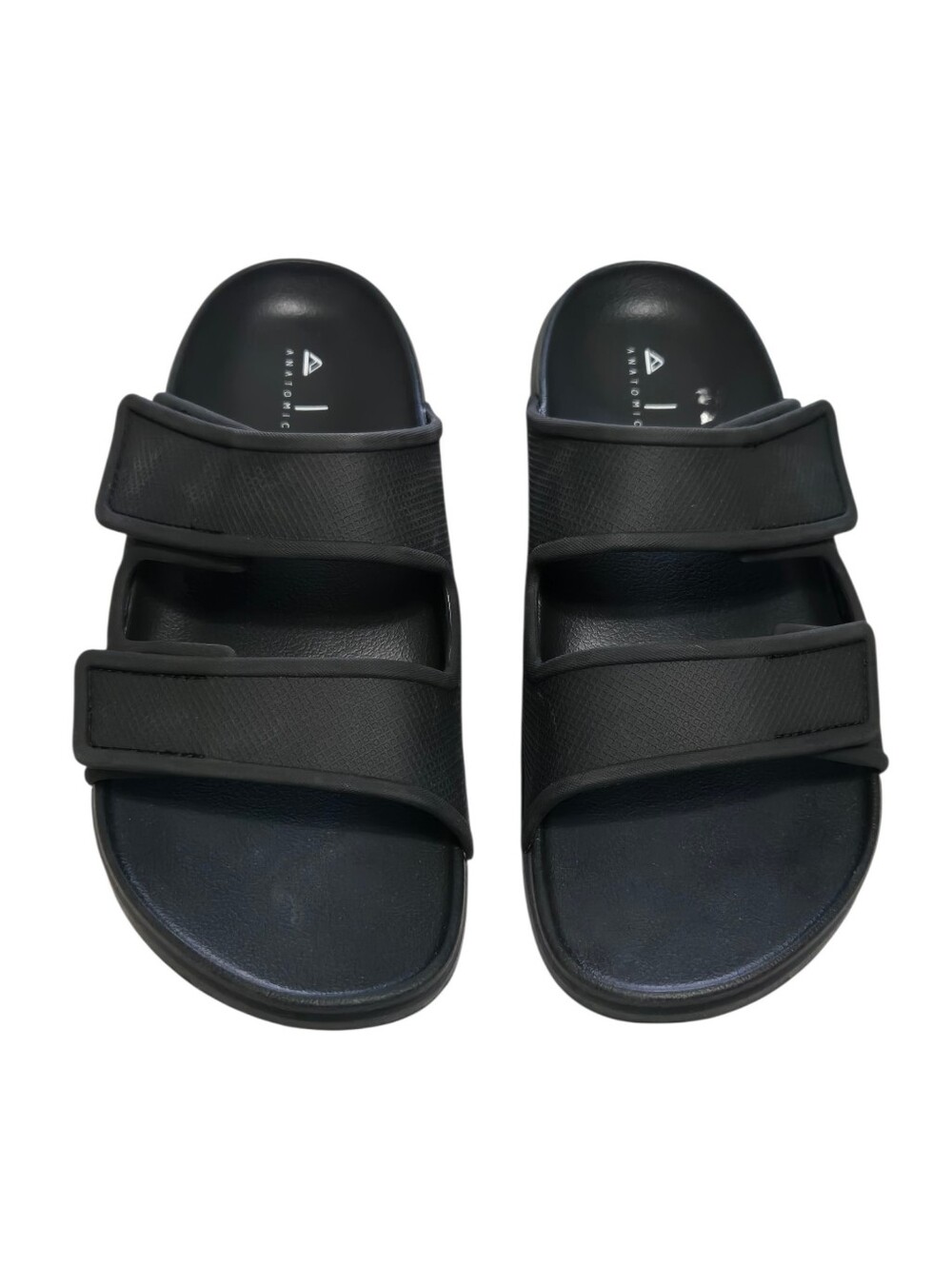 Reef Black Dual-Strap Adjustable Slide Sandals